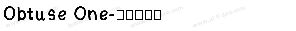 Obtuse One字体转换